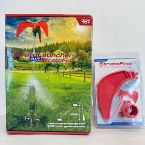 StratoLauncher IV Plus StratoFins Water Rocket Launcher Kit Open Box STEM Toy